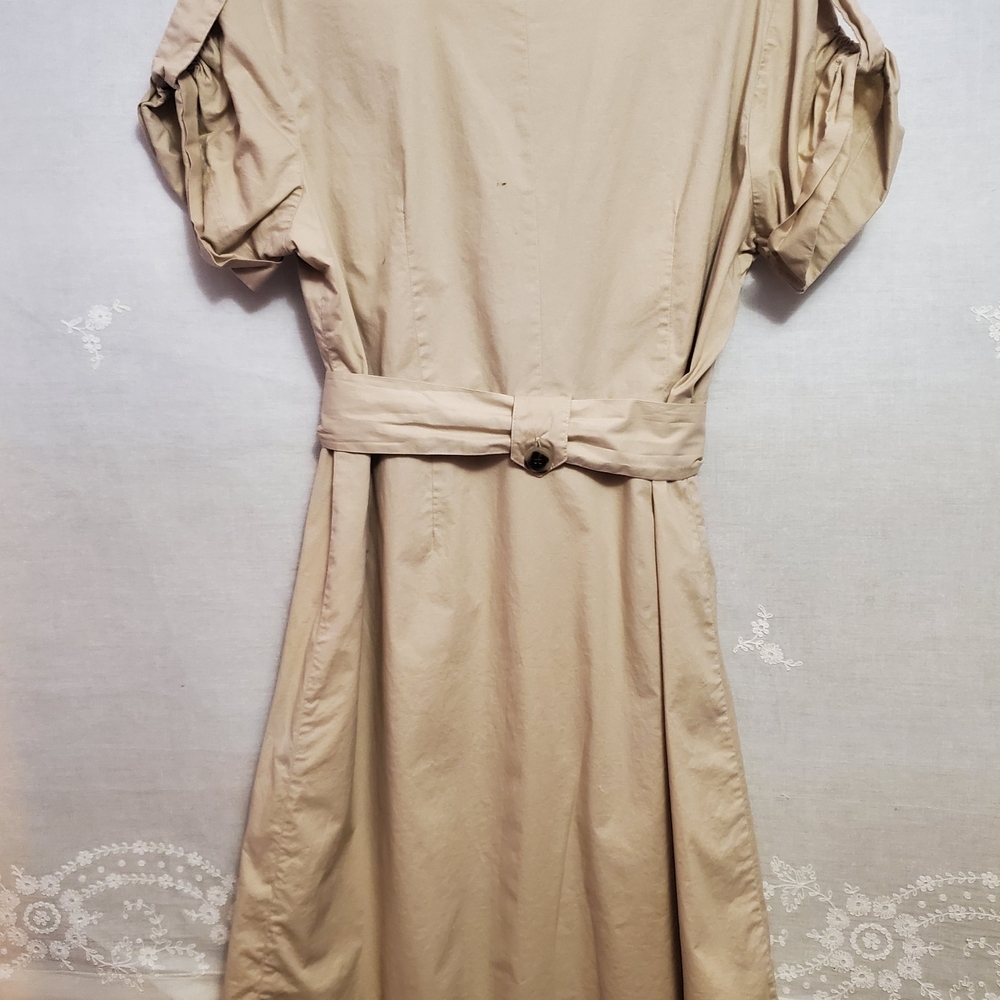 Millennium Chic Beige Button-Front Midi Dress, Si… - image 4